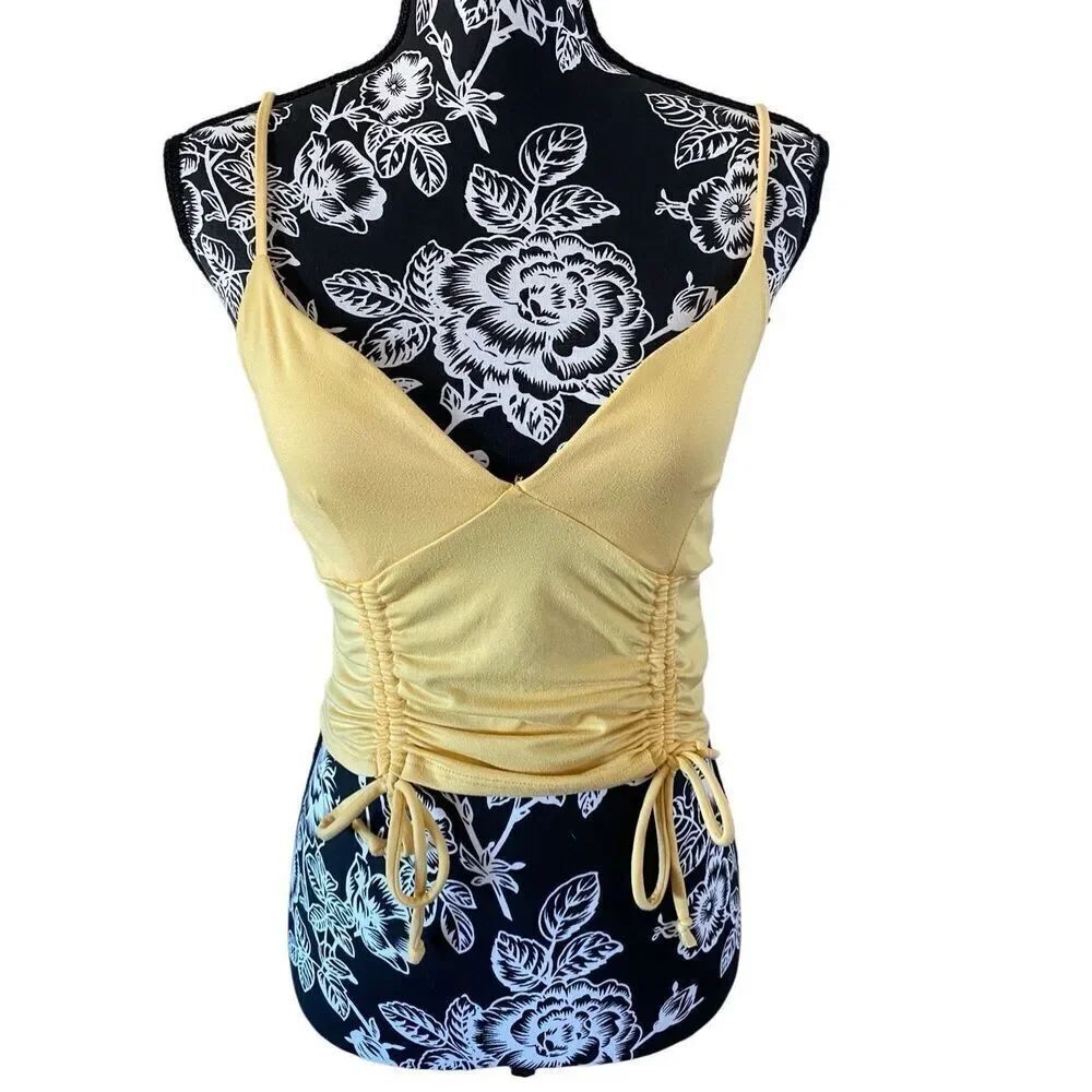 Love J Ruched Tank Top Coquette Sexy Summer Feminine
